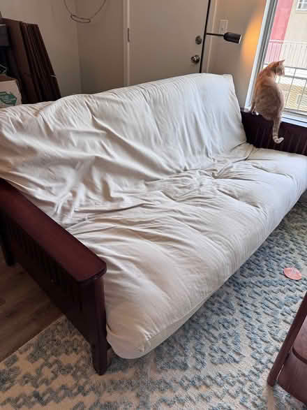 Photo of free Wood Futon Frame +Futon (Valley village) #4