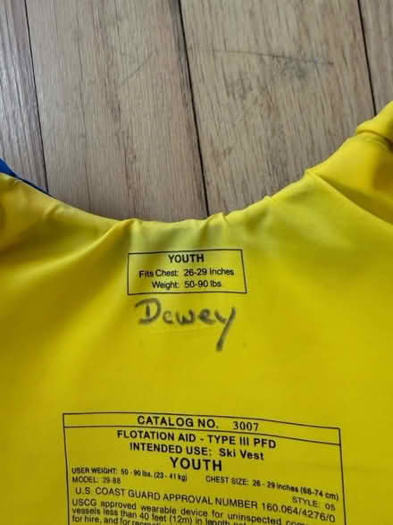 Photo of free Life jacket (01602) #2