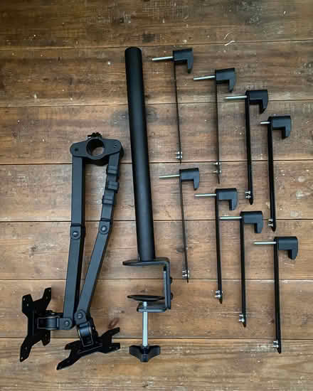 Photo of free Dual monitor with arm and switch (E17) #2