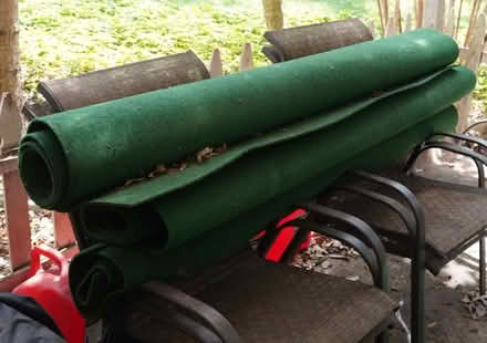 Photo of free 4 rolls green astroturf 110"x72" (Metuchen on Hwy 27 near Costco) #1