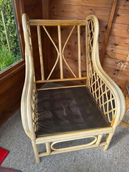 Photo of free 2 Rattan chairs with detachable cushions & almost new covers (Porthill SY3) #3