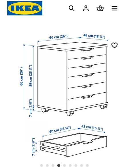 Photo of free Ikea Alex drawer unit on castors (Meersbrook, S8) #4