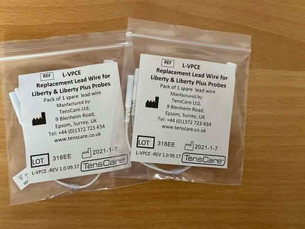 Photo of free TENS machine replacement lead wires (x2) (Cogges OX28) #1