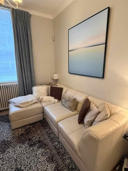Photo of free Cream Leather Couch (Pimlico SW1V) #1