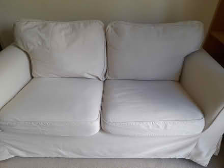 Photo of free IKEA Cream Two Seater Sofa (Hitchin) #1
