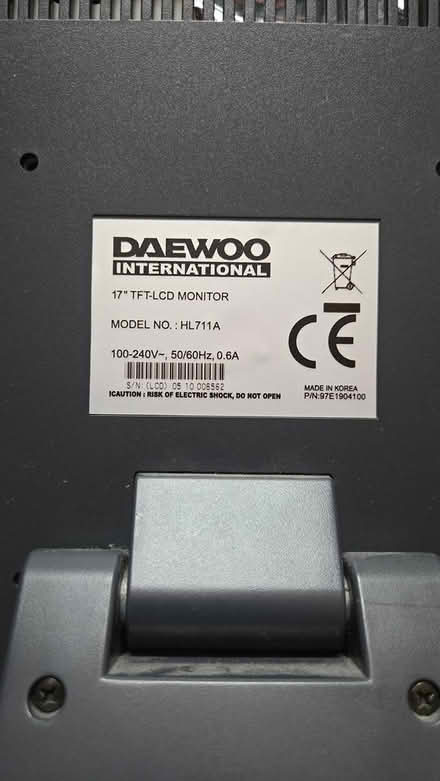 Photo of free Daewoo 17inch monitor (Dronfield S18) #2