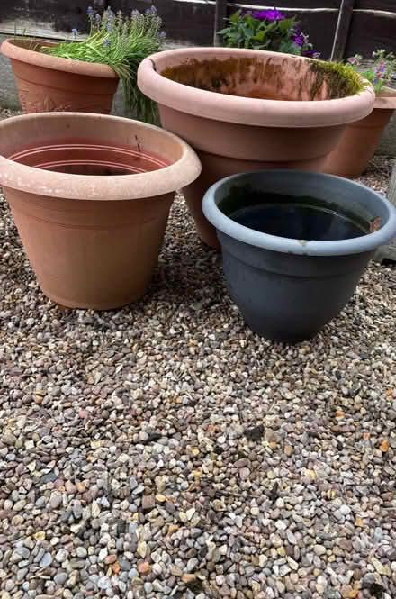 Photo of free Three Plastic plant pots (M23 Northern Moor) #2