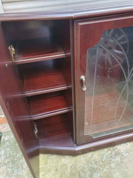 Photo of free Mahogany tv unit with storage on wheels (Howdon NE28) #2