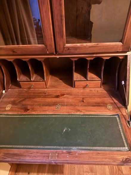 Photo of free Modern solid pine bureau bookcase (Hittisleigh Devon) #4