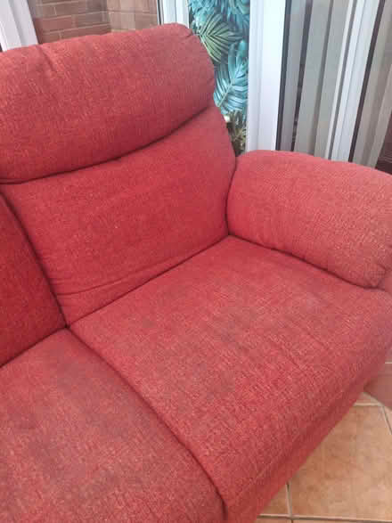 Photo of free 2 seater Red sofa (Polesworth B78) #1