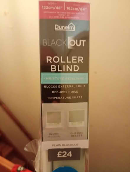 Photo of free Black Blackout Roller Blind. (Goodmayes IG3) #1