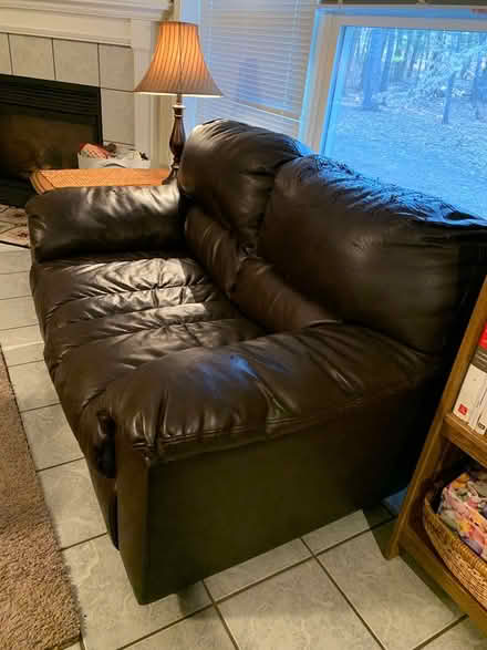 Photo of free Faux leather loveseat & chair (Off of Park Rd., Windham) #2