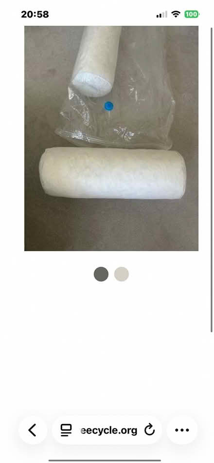 Photo of free 2 x feather bolster cushions (Brentwood station CM15) #2