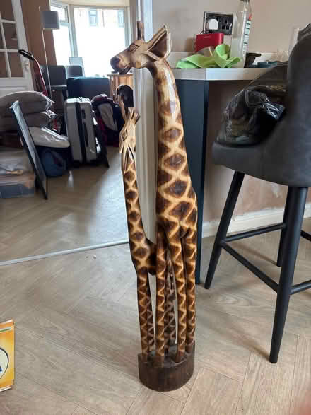 Photo of free Wooden giraffe statue (B26, Yardley) #1