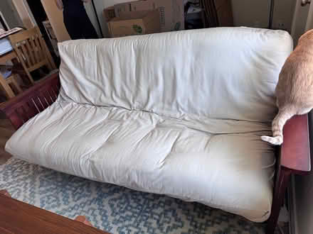 Photo of free Wood Futon Frame +Futon (Valley village) #3