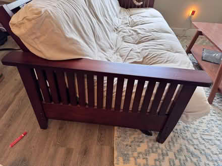 Photo of free Wood Futon Frame +Futon (Valley village) #1