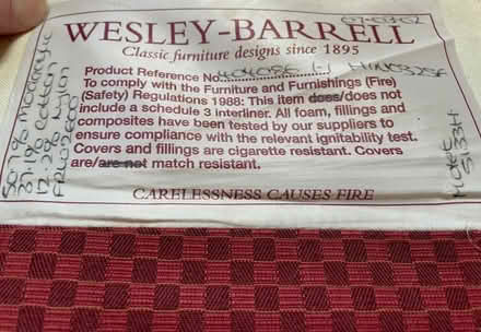 Photo of free Red sofa - reupholstery project (Craigleith EH4) #2