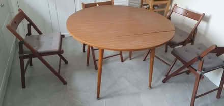 Photo of free 1 kitchen table and two folding chairs (Ravenscourt Park W6) #2