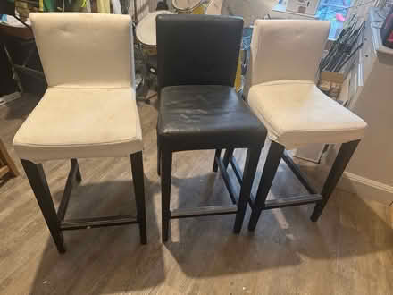 Photo of free X3 Solid Wood Bar Stools- Used (Woodside SE25) #1