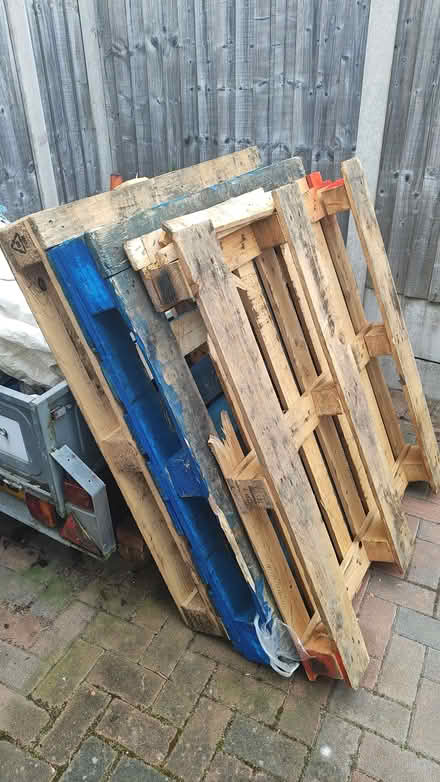 Photo of free 3 Wooden pallets (one broken) (Puckeridge SG11) #1