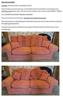 Photo of free Old Sofa (Altrincham WA15) #2
