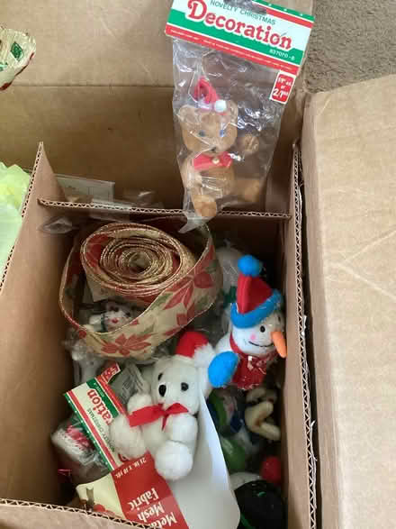 Photo of free Box of Christmas craft supplies (Prospect Park) #2