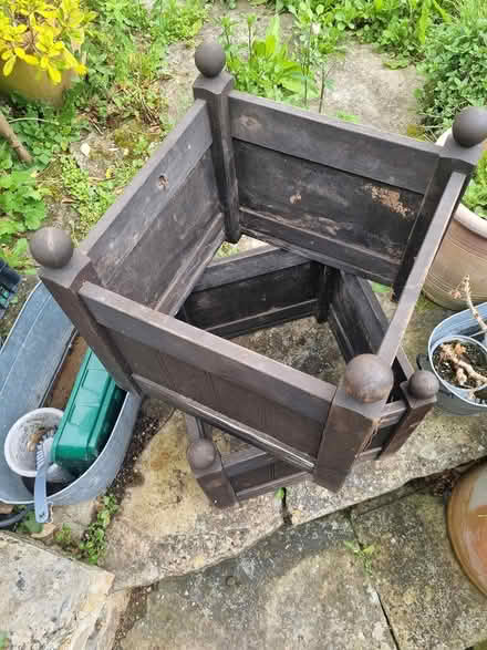 Photo of free 2 wooden planters (West Pennard BA6) #3