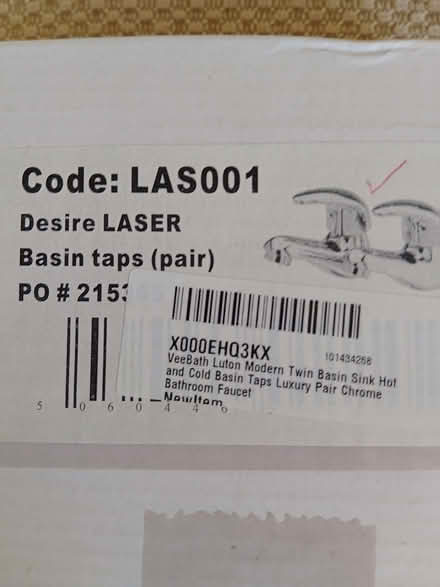 Photo of free Pair of brand new chrome hot/cold basin taps (Bexhill TN39) #1