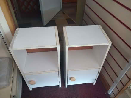 Photo of free White Bedside cabinets (Brinscall PR6) #2