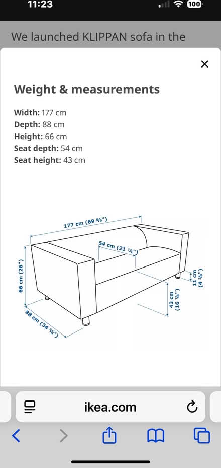 Photo of free IKEA Sofa (Ardingly RH17) #3