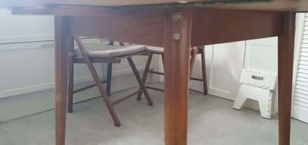 Photo of free 1 kitchen table and two folding chairs (Ravenscourt Park W6) #3