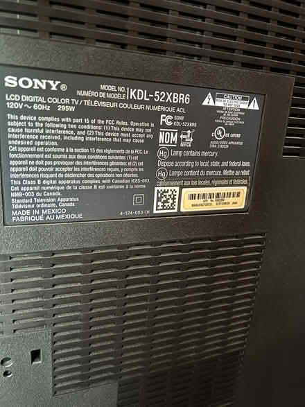 Photo of free 52” Sony Bravia TV (Target, Eagleview Blvd, Exton) #2