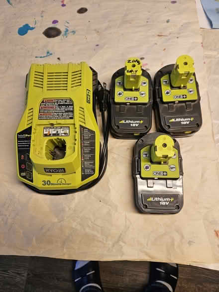 Photo of free ryobi one+ charger and batteries (bethany) #1
