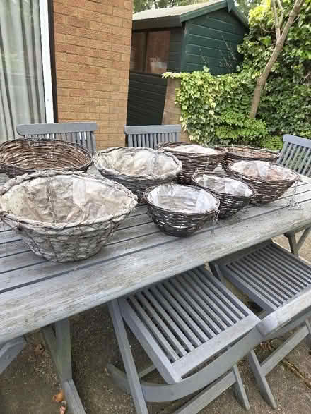 Photo of free 8 old hanging baskets (Fishers Green SG1) #3
