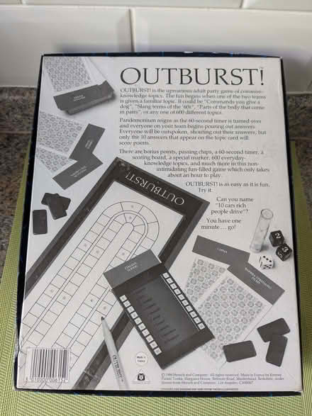 Photo of free Outburst game (Beulah Hill SE19) #2