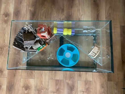 Photo of free Glass terrarium/Hamster cage + toys (Wf17) #2