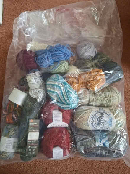 Photo of free Bag of assorted knitting wool (Heald Green SK8) #1