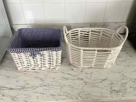Photo of free Two bathroom baskets (Fords Farm RG30) #1