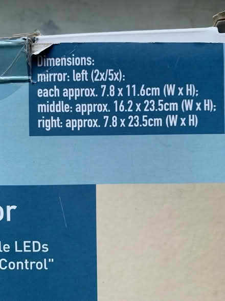Photo of free LED Make-Up Mirror by Livarno (Middleton on Sea PO22) #2