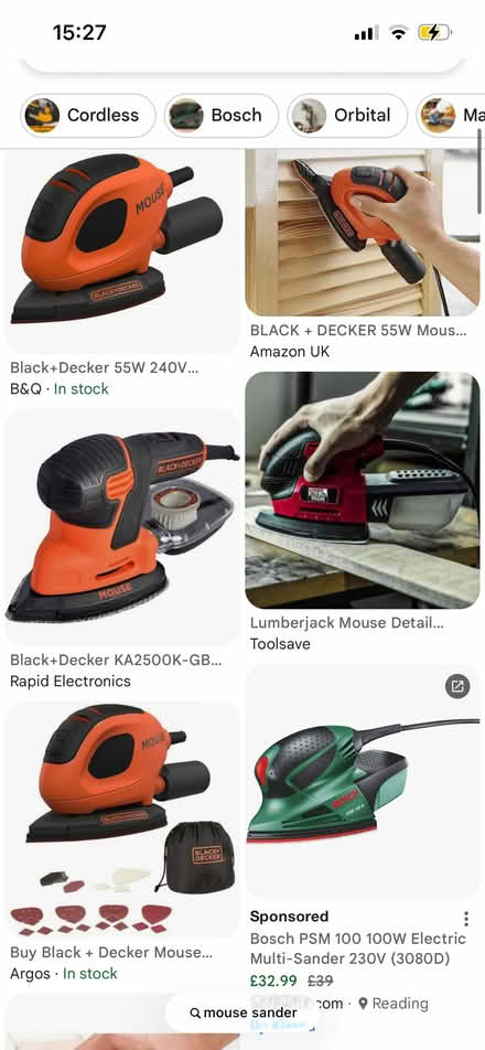 Photo of A mouse sander to sand paint off my balcony (Church RG6) #1