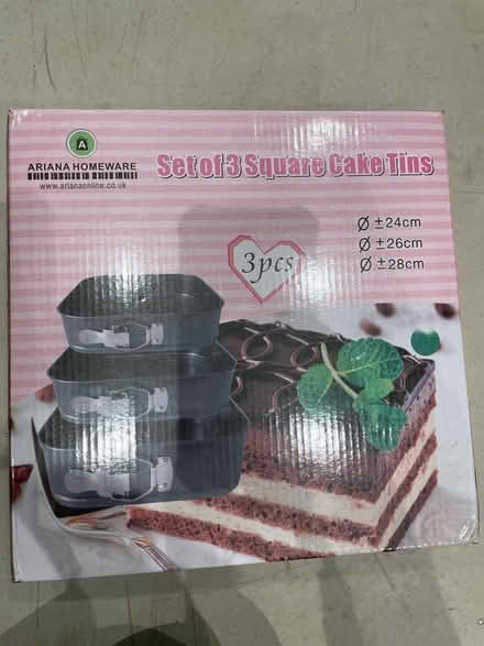 Photo of free Set of three square cake tins (Sele Farm SG14) #1