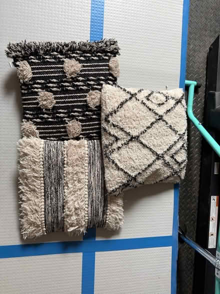 Photo of free Three black and white boho cushions (Winchester SO22) #1