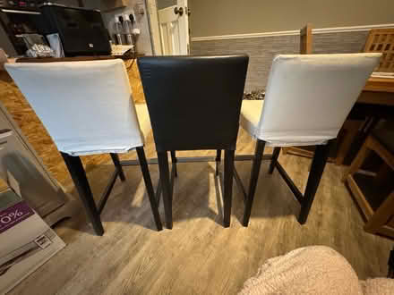Photo of free X3 Solid Wood Bar Stools- Used (Woodside SE25) #3
