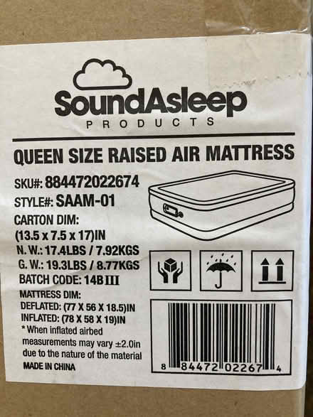 Photo of free Inflatable Queen Size Mattress (Near Eubank Costco) #1