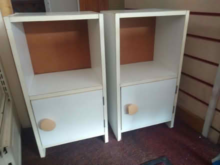 Photo of free White Bedside cabinets (Brinscall PR6) #1