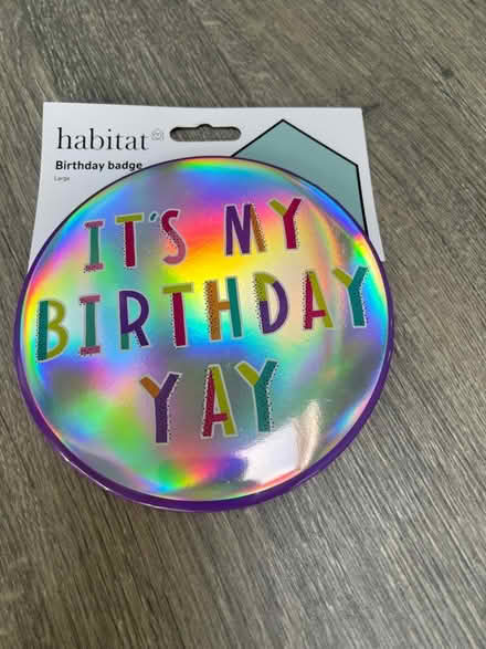 Photo of free Large Birthday Badge. Unused (Southsea PO4) #1