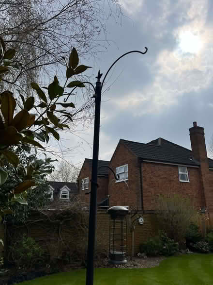 Photo of free Bird Feeder stand, base, feeder and squirrel baffle. (Mill Green AL7) #2