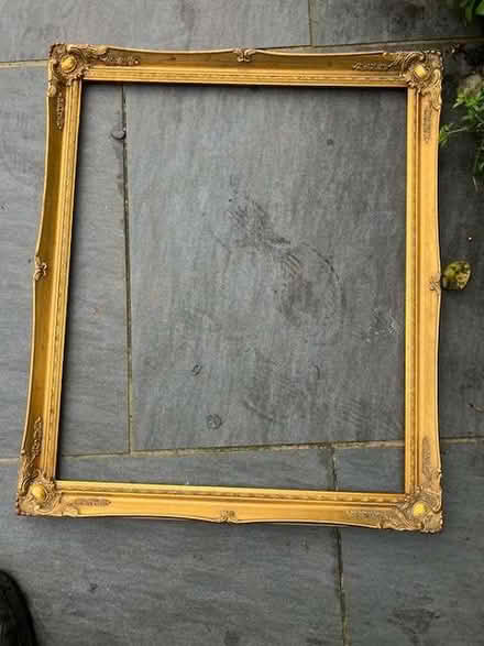 Photo of free A large MDF(?) moulded gold-coloured picture frame (Little Herberts GL53) #1