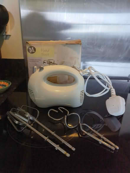 Photo of free Hand mixer with dough hooks and whisks (Dalmarnock G73) #1
