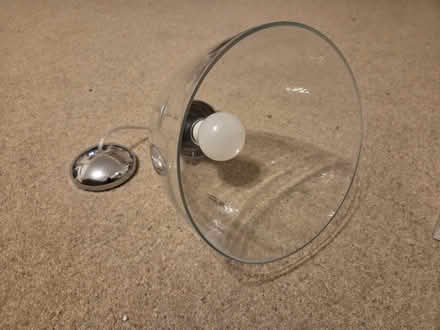 Photo of free Ceiling lamp with clear glass shade (Compton Acres NG2) #1
